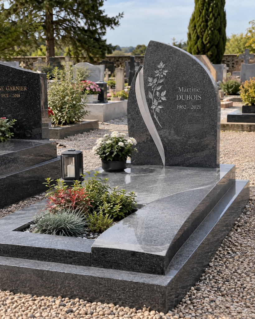 stèle pierre tombale personnalisée et gravée